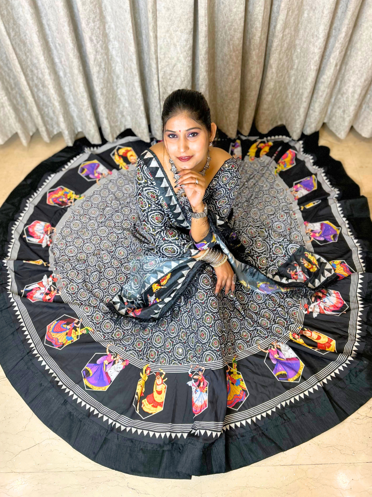 Black Mirror Work Lehanga Set