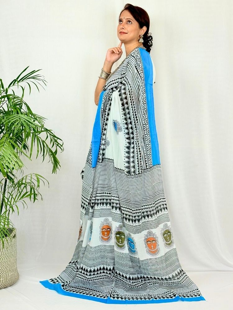 Classic Appeal – Pure Mul Cotton Handloom Saree